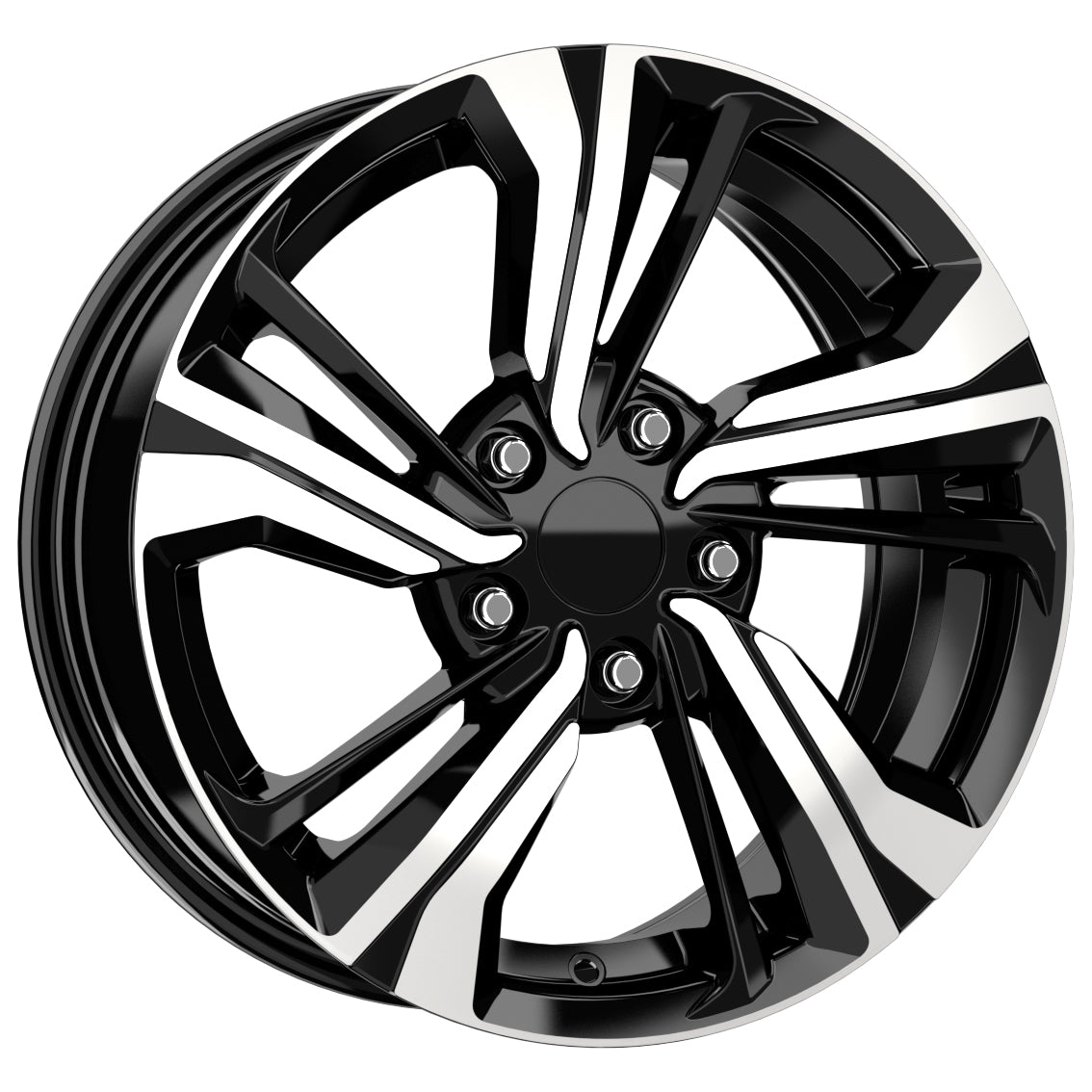 R1 Wheels 16 inç 5*114 ET45 Parlak Siyah Jant Takımı (J-1194) - KolayOto