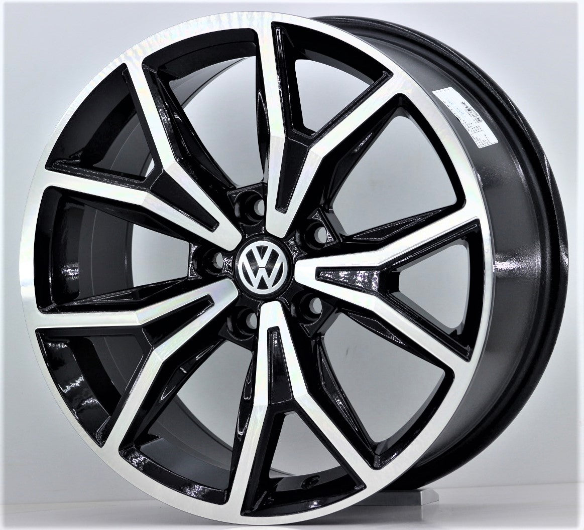 R1 Wheels 17 inç 5*100 ET35 Parlak Siyah Jant Takımı (J-867) - KolayOto