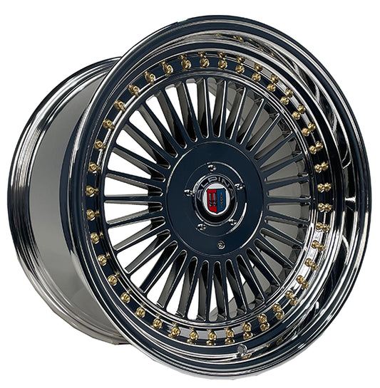 R1 Wheels 19 inç 5*112-120 ET20 Siyah-Altın Jant Takımı (J-3360) - KolayOto