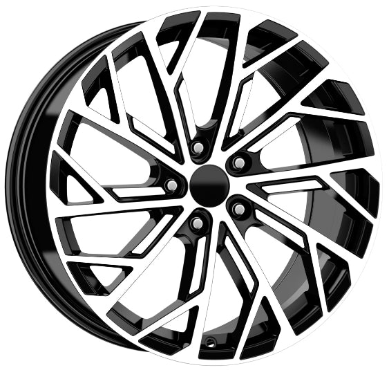 R1 Wheels 18 inç 5*112 ET40 Parlak Siyah Jant Takımı (J-3017) - KolayOto