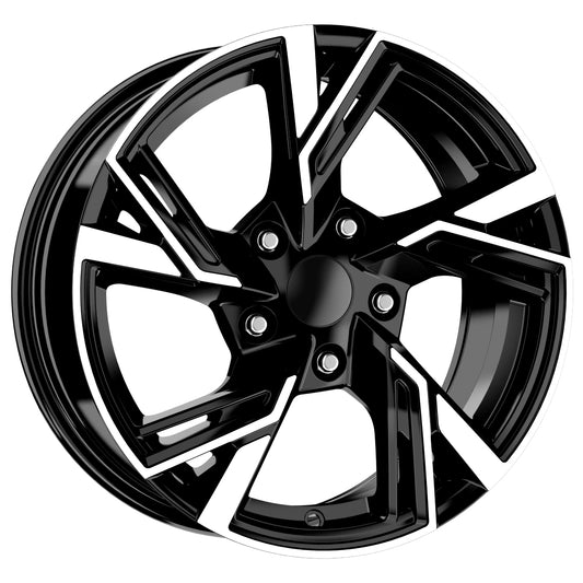 R1 Wheels 15 inç 5*112 ET35 Parlak Siyah Jant Takımı (J-3290) - KolayOto