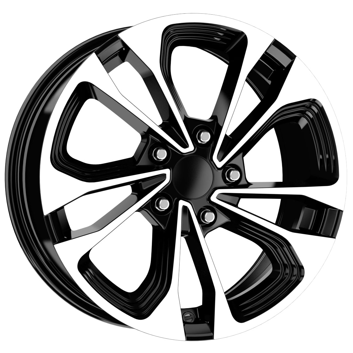 R1 Wheels 16 inç 5*114 ET35 Parlak Siyah Jant Takımı (J-3742) - KolayOto