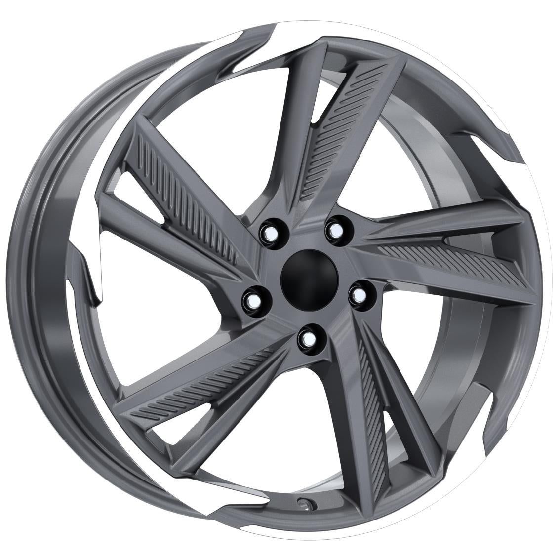 R1 Wheels 18 inç 5*108 ET45 Füme Jant Takımı (2534) - KolayOto