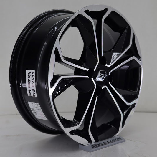 R1 Wheels 16 inç 4*100 ET35 Parlak Siyah Jant Takımı (J-1421) - KolayOto