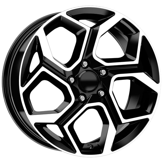 R1 Wheels 17 inç 5*108 ET40 Parlak Siyah Jant Takımı (J-2866) - KolayOto