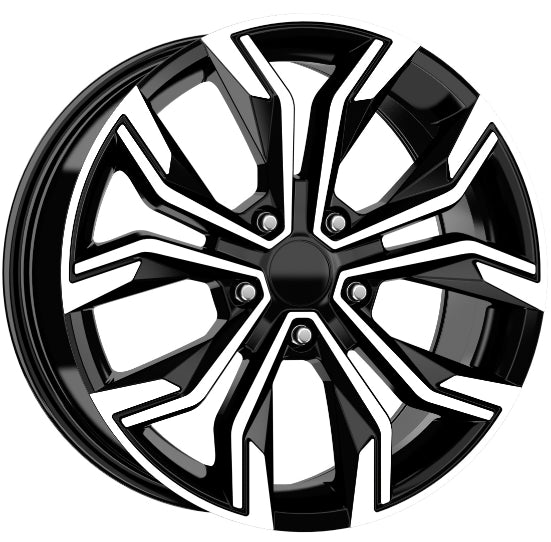 R1 Wheels 16 inç 5*114.3 ET40 Parlak Siyah Jant Takımı (J-2985) - KolayOto