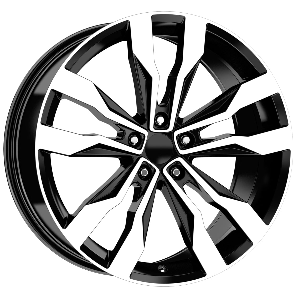 R1 Wheels 19 inç 5*112 ET38 Parlak Siyah Jant Takımı (J-3081) - KolayOto