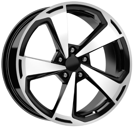 R1 Wheels 18 inç 5*112 ET40 Parlak Siyah Jant Takımı (J-3015) - KolayOto