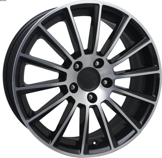 R1 Wheels 18 inç 5*112 ET45 Parlak Siyah Jant Takımı (J-3684) - KolayOto