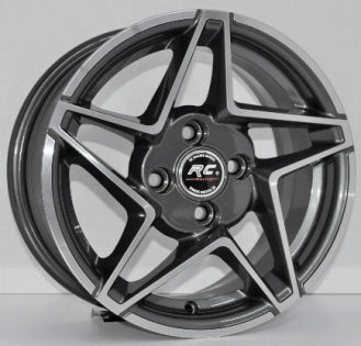 R1 Wheels 15 inç 4*100 ET35 Parlak Füme Jant Takımı (J-2057) - KolayOto