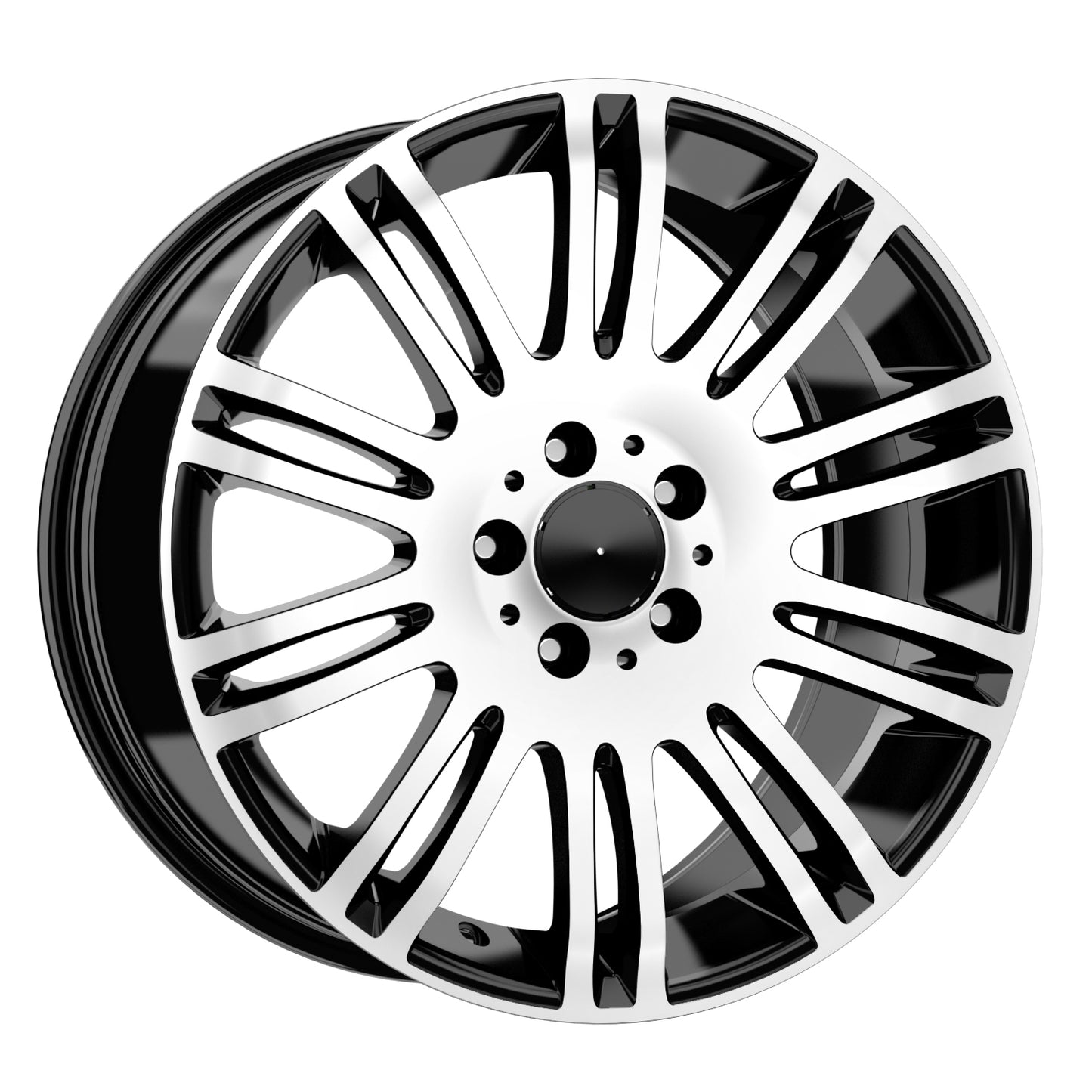 R1 Wheels 18 inç 5*112 ET38 Parlak Siyah Jant Takımı (J-1202) - KolayOto