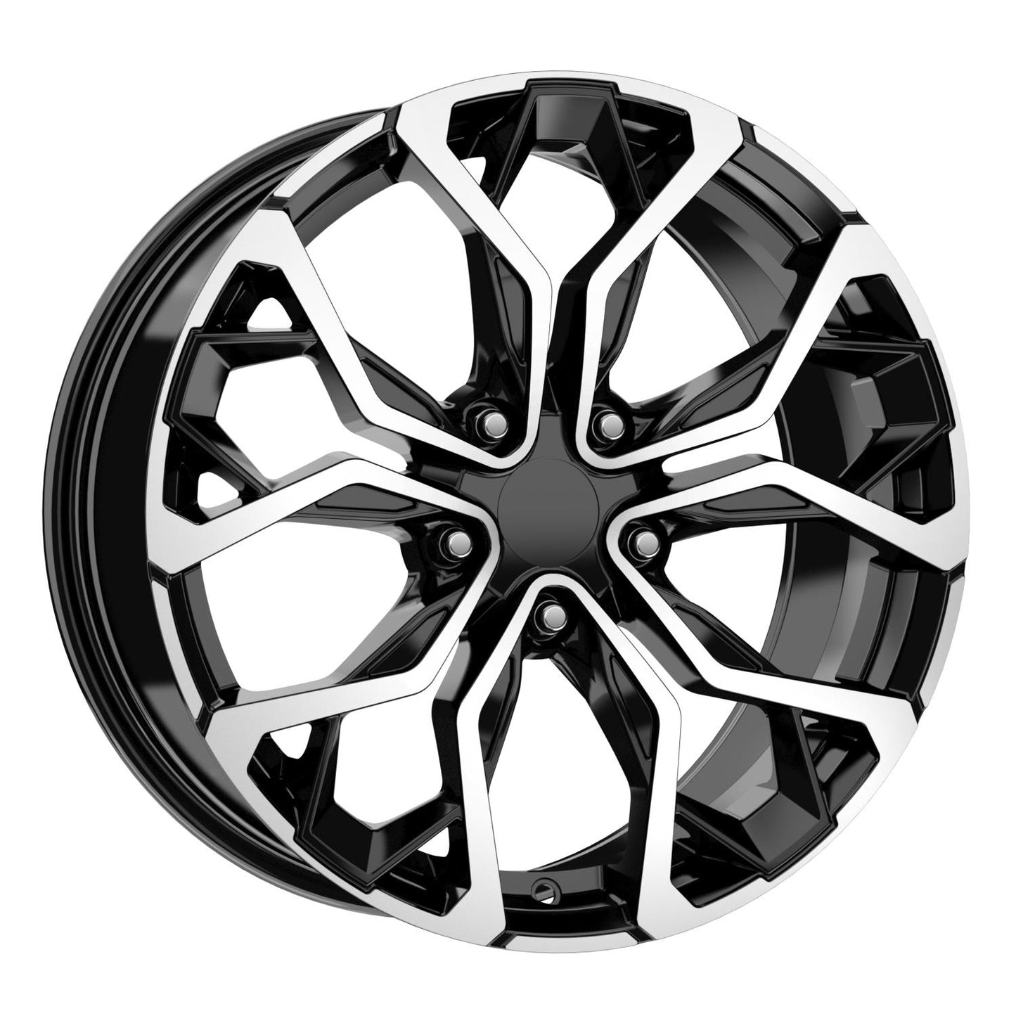 R1 Wheels 17 inç 5*114.3 ET45 Parlak Siyah Jant Takımı (J-2707) - KolayOto