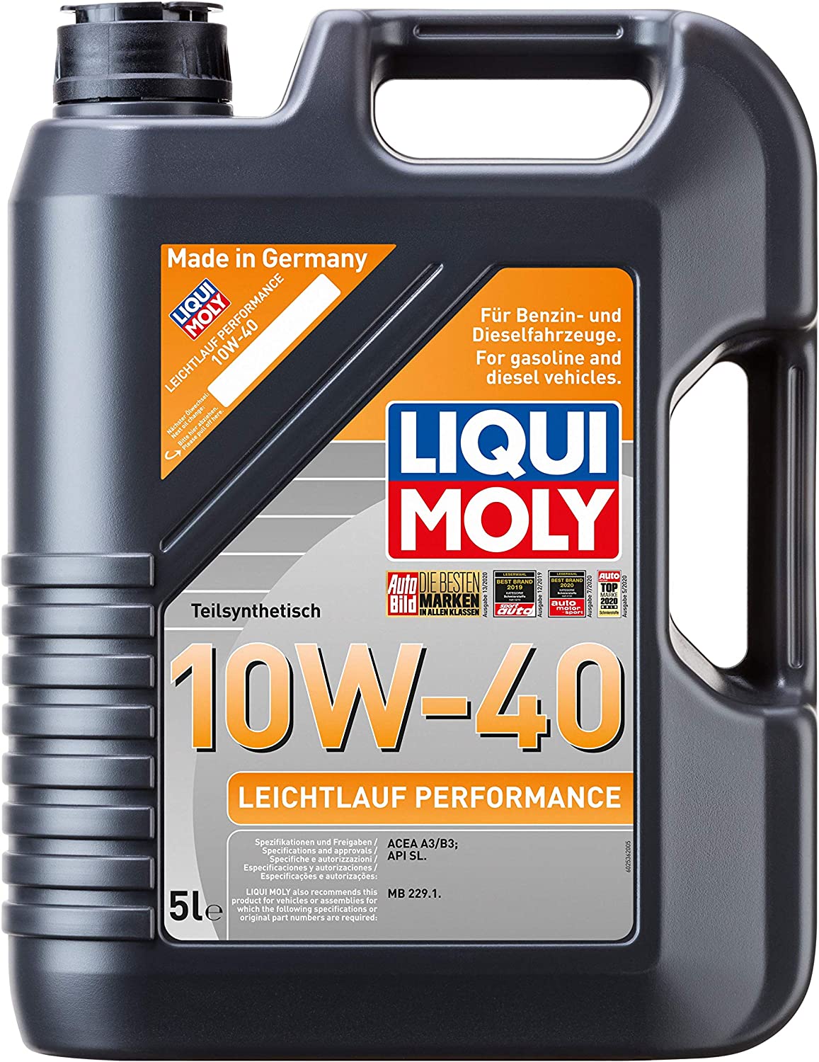 Liqui Moly Leichtlauf Performance 10W40 Motor Yağı (5 Litre) - 2536 - KolayOto