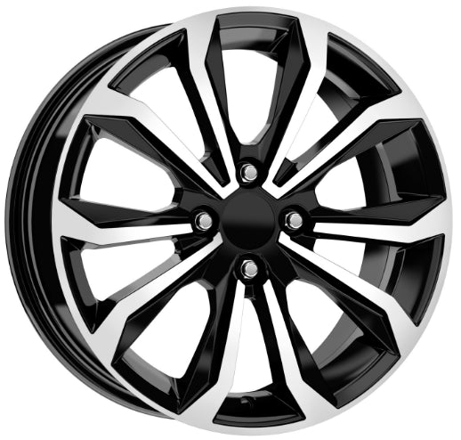 R1 Wheels 17 inç 4*100 ET35 Parlak Siyah Jant Takımı (J-2910) - KolayOto