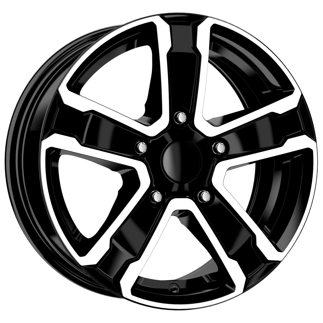 R1 Wheels 16 inç 5*130 ET50 Parlak Siyah Jant Takımı (2538) - KolayOto