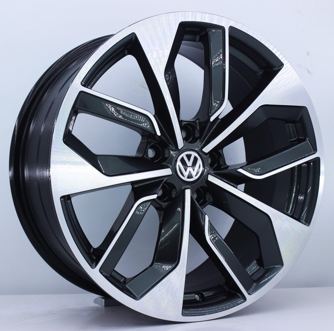 R1 Wheels 18 inç 5*112 ET35 Füme Jant Takımı (J-778) - KolayOto