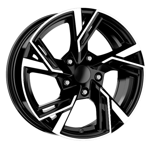 R1 Wheels 15 inç 5*100 ET35 Parlak Siyah Jant Takımı (J-3180) - KolayOto