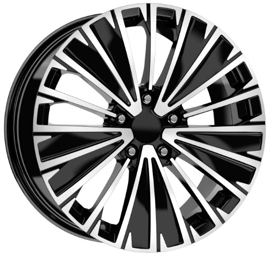 R1 Wheels 18 inç 5*112 ET40 Parlak Siyah Jant Takımı (J-3043) - KolayOto