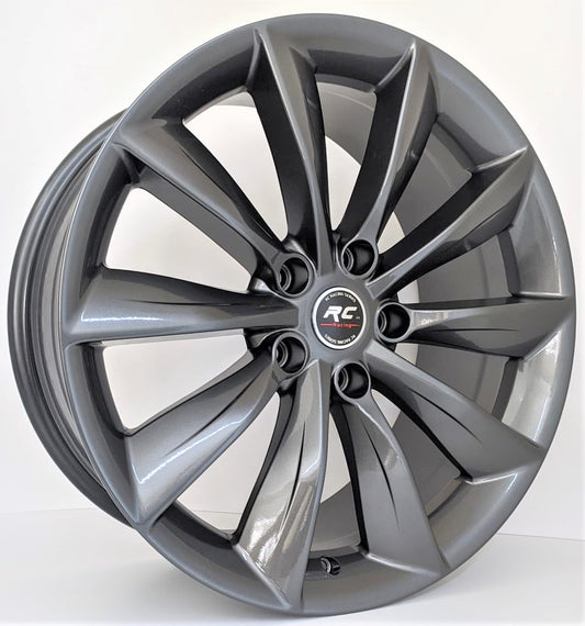 R1 Wheels 19 inç 5*114.3 ET38 Füme Jant Takımı (J-828) - KolayOto