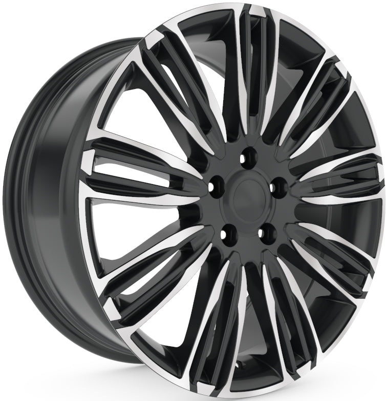 R1 Wheels 20 inç 5*108 ET45 Parlak Siyah Jant Takımı (J-1191) - KolayOto