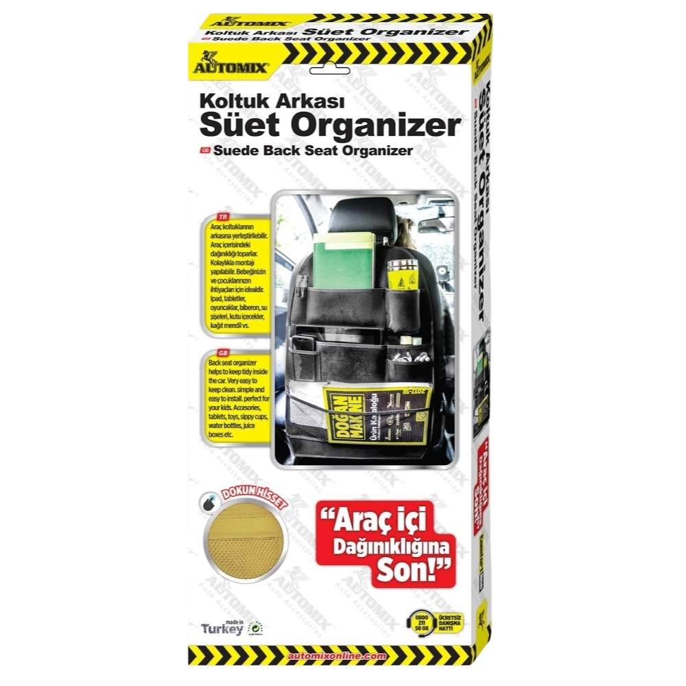 Automix Bej Süet Organizer