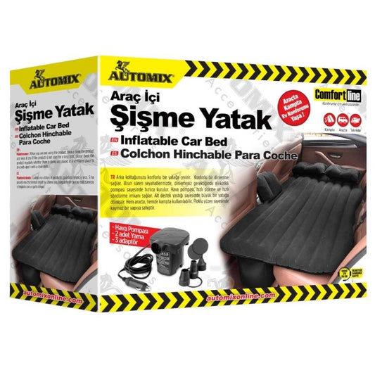 Automix 12V (Pompa + Yastık Seti) Araç içi Şişme Yatak