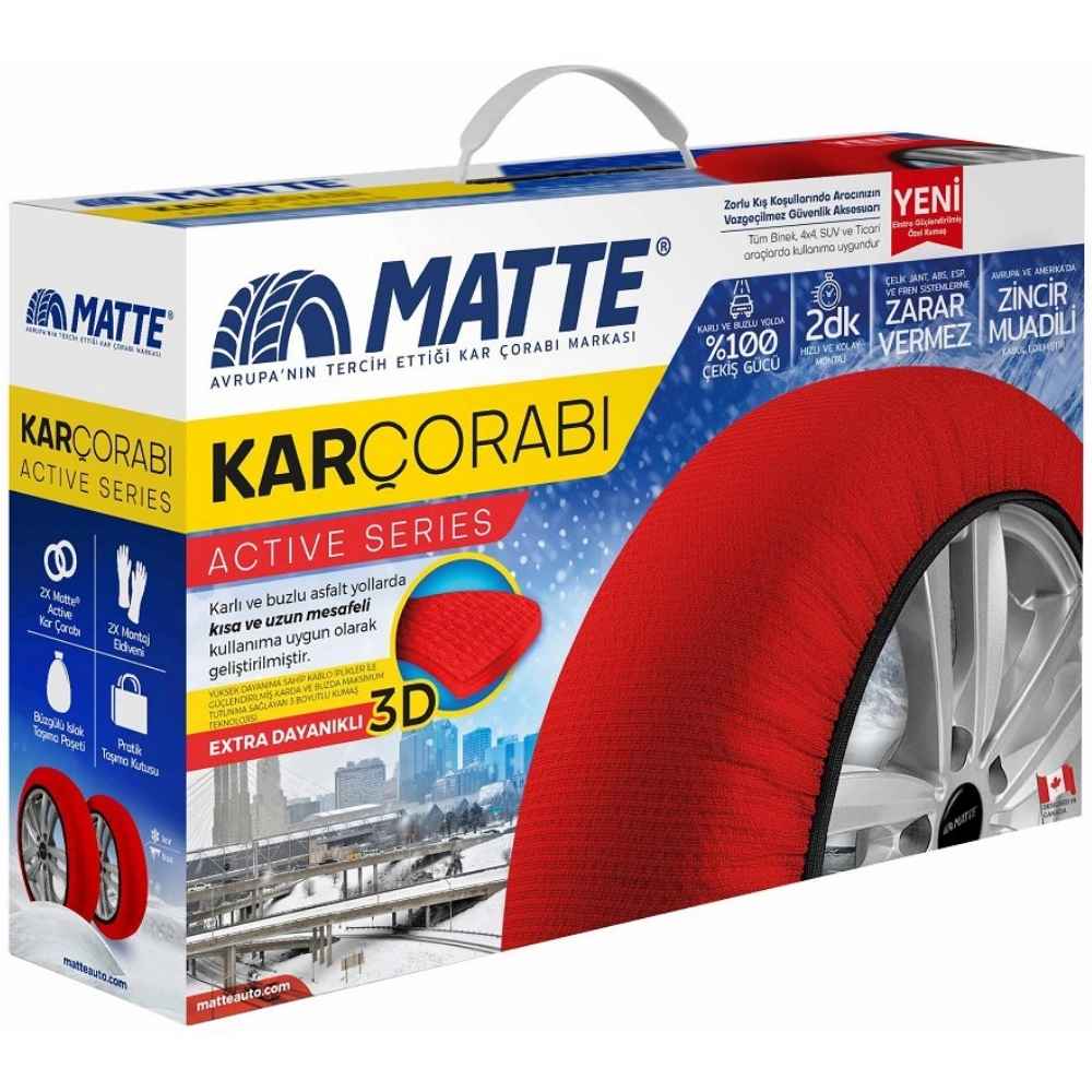 Matte Kar Çorabı Active Series Kırmızı Large