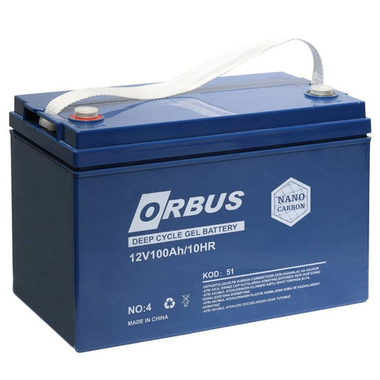 Orbus 12V 100 Ah Solar Deep Cycle Nano Carbon Jel Akü