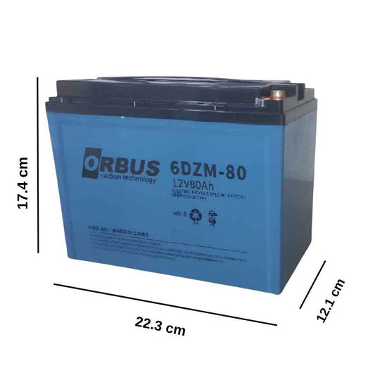 Orbus 12V 80 Ah Elektrikli Bisiklet Jel Akü