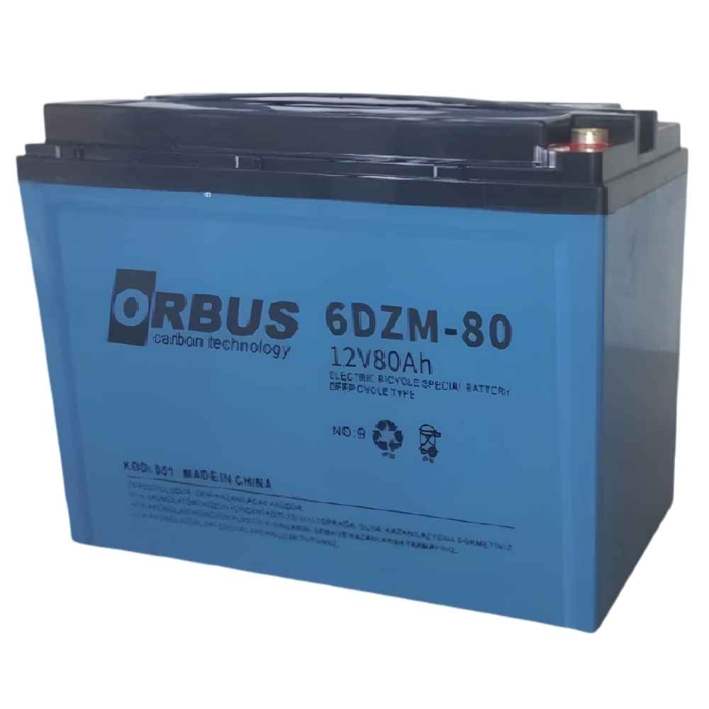 Orbus 12V 80 Ah Elektrikli Bisiklet Jel Akü