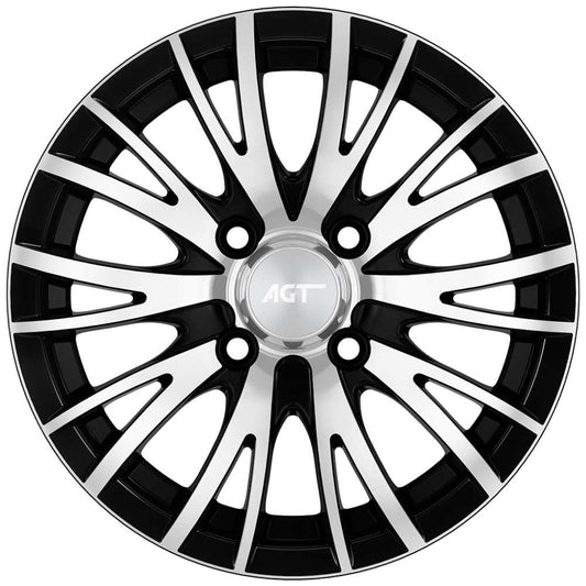 AGT Wheels 14 inç 4*108 ET20 Parlak Siyah Jant Takımı (J-4471)