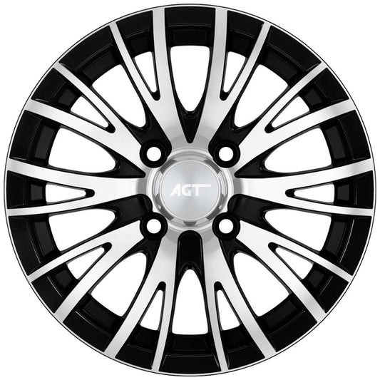 AGT Wheels 14 inç 4*108 ET25 Parlak Siyah Jant Takımı (J-4472)