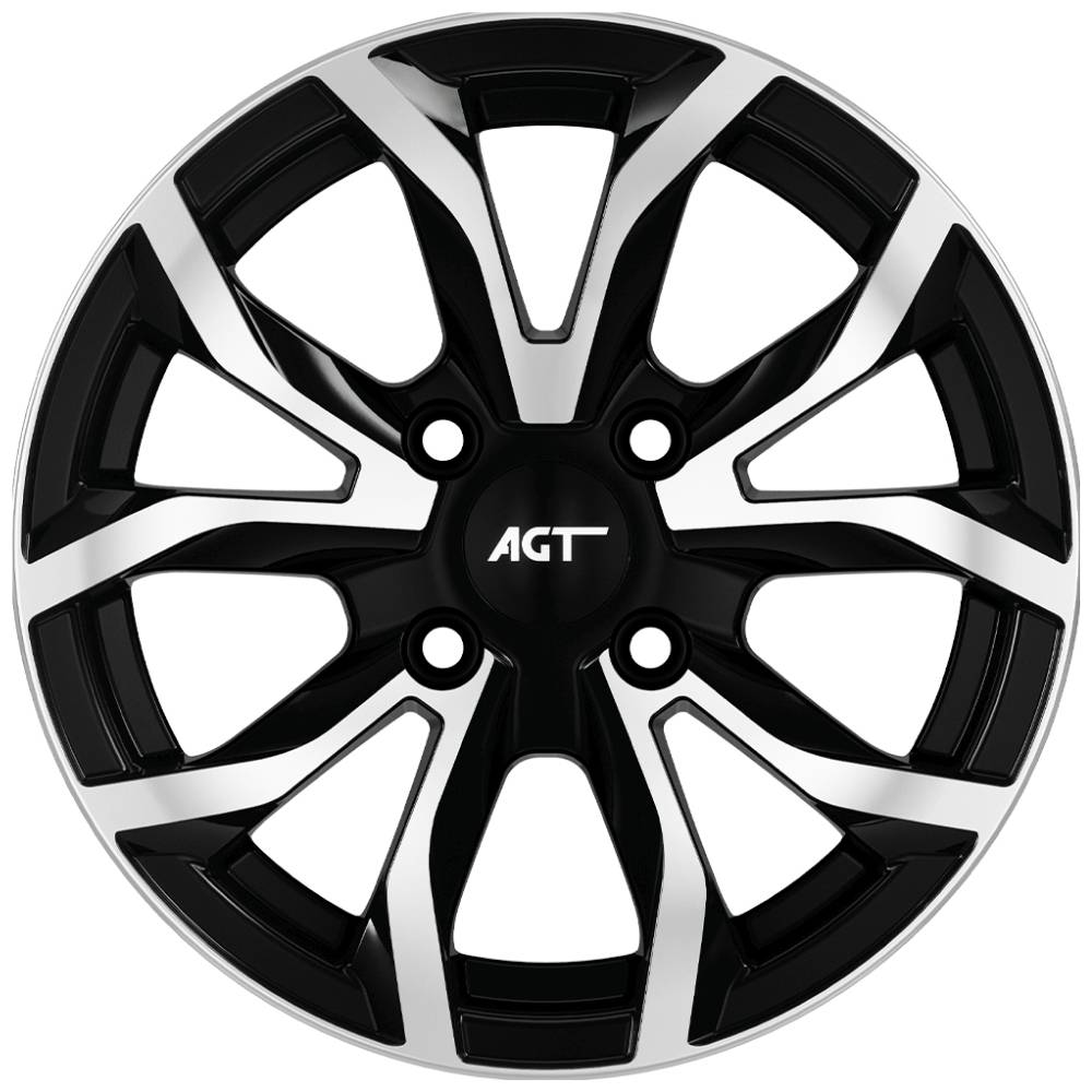 AGT Wheels 15 inç 4*100 ET35 Parlak Siyah Jant Takımı (J-4487)
