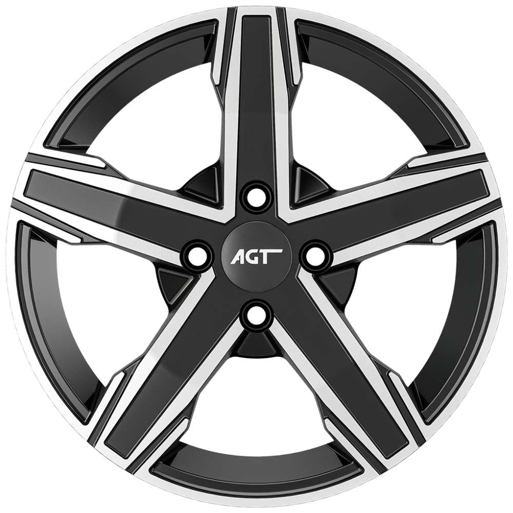 AGT Wheels 15 inç 4*100 ET35 Parlak Siyah Jant Takımı (J-4490)