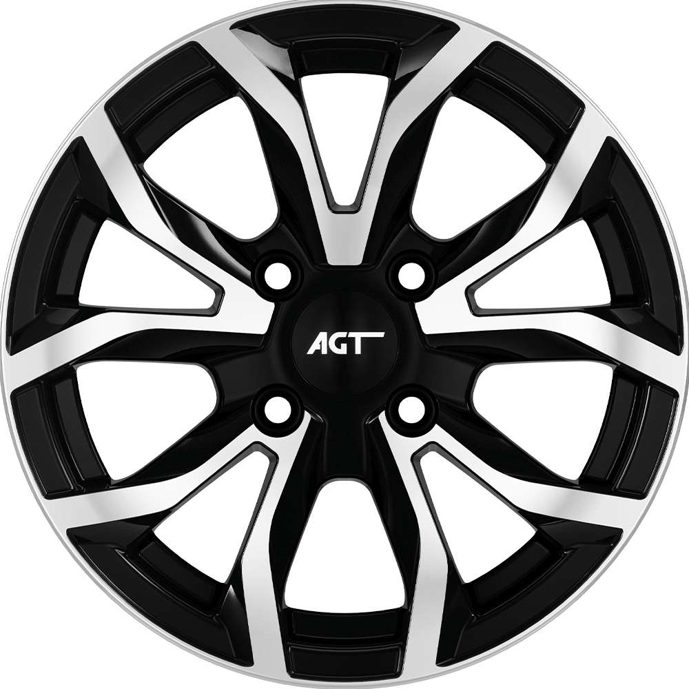 AGT Wheels 16 inç 4*108 ET38 Parlak Siyah Jant Takımı (J-4569)