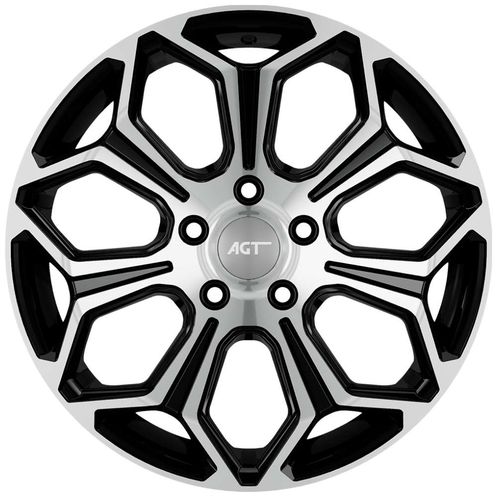 AGT Wheels 17 inç 5*114 ET38 Parlak Siyah Jant Takımı (J-4601)