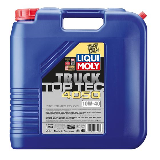 Liqui Moly TopTec Truck 4050 10W40 Motor Yağı (20 Litre) - 3794 - KolayOto