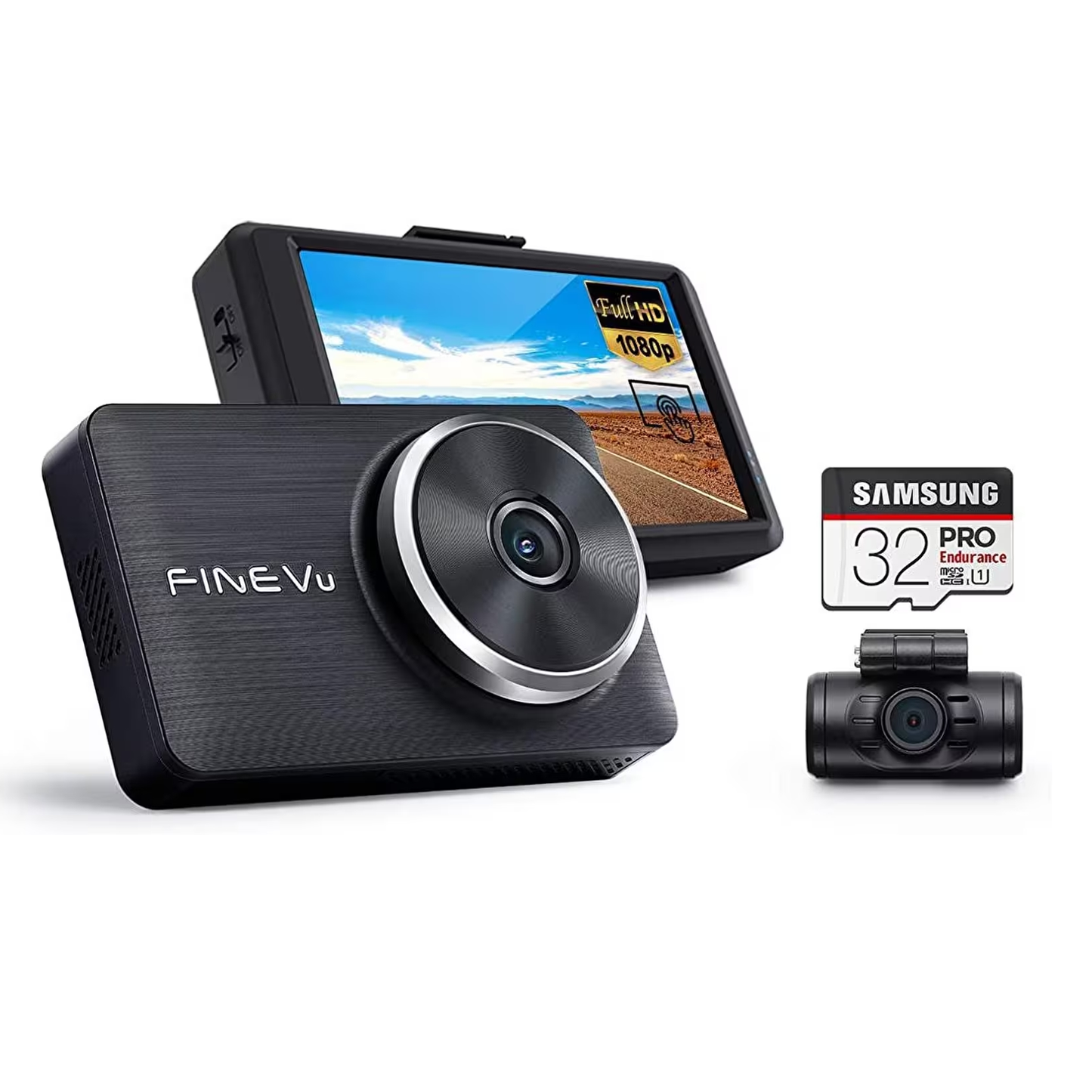 FineVu LX2000 FullHD 2 Kameralı IPS Kod Ekranlı Araç Kamerası - KolayOto