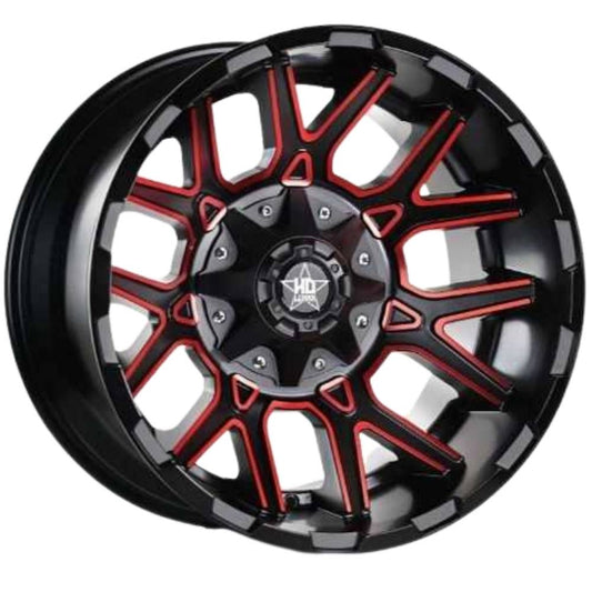 EMR 20 inç 6*139.7 ET-44 Siyah-Kırmızı Jant Takımı (J-5216)