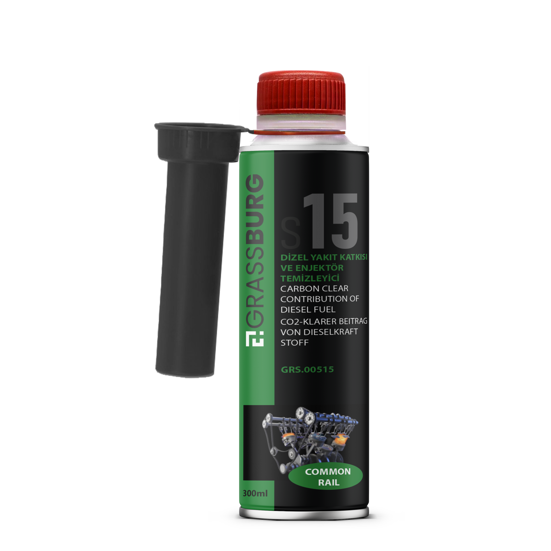 GrassBurg Dizel Yakıt Katkısı Ve Enjektör Temizleyici (300 Ml) - 00515 - KolayOto