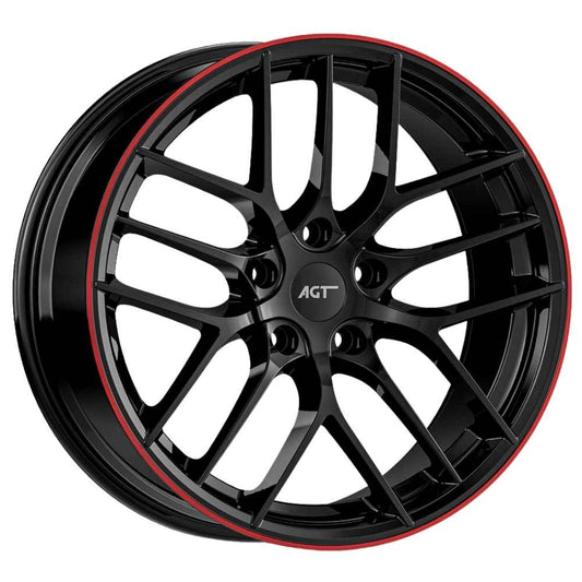 AGT Wheels 18 inç 5*112 ET35 Siyah/Kırmızı Jant Takımı (J-6961)