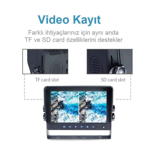 Betoptek 7inch LCD Ekranlı Su Geçirmez 3CH Ağır Vasıta Kamera Modelleri