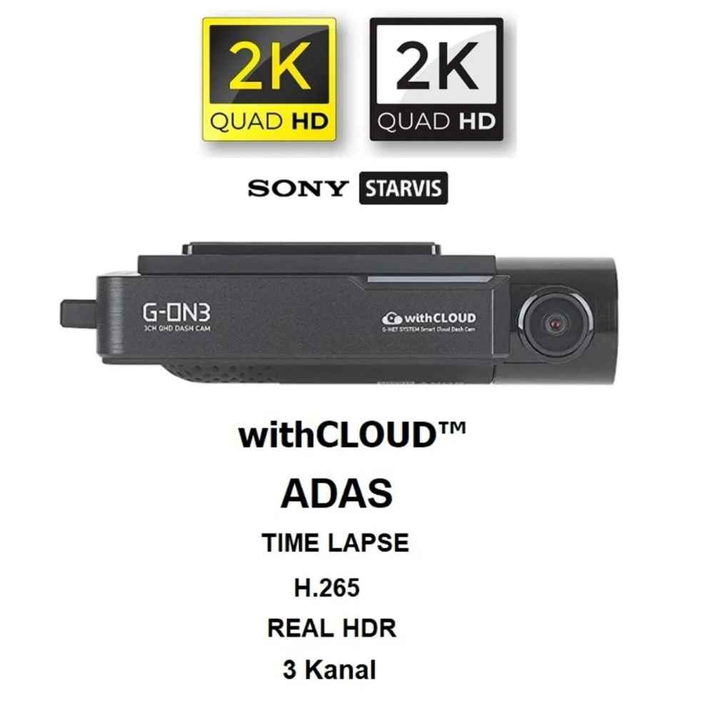 Gnet GONT3+ 3 Kameralı QHD 2K Ön/Arka/ İç 3 Kameralı Araç Kamerası Modelleri