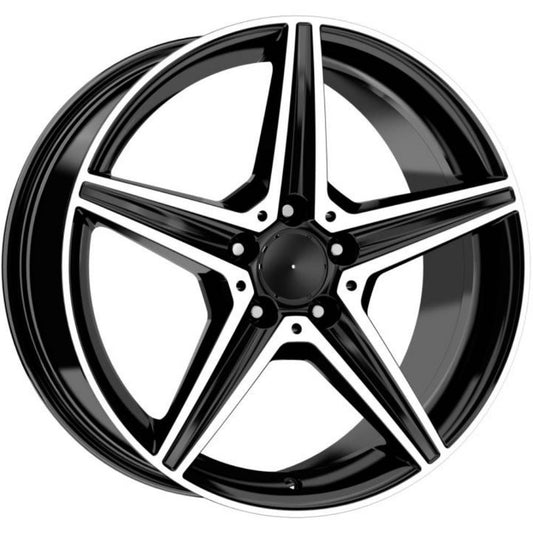 Kormetal 18 inç 5*112 ET43 Parlak Siyah Jant Takımı (J-4973)