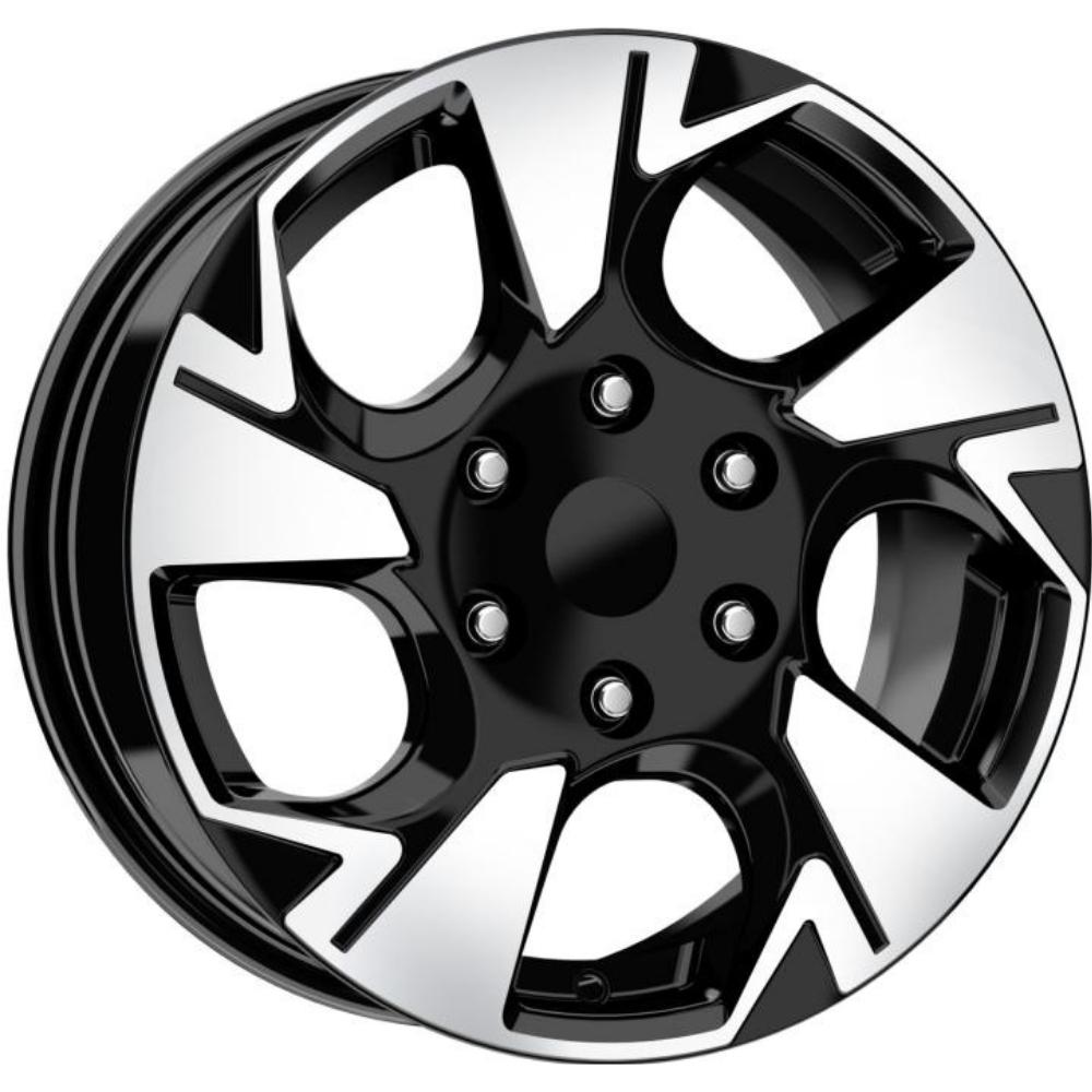 Kormetal 16 inç 6*130 ET50 Parlak Siyah Jant Takımı (J-5024)