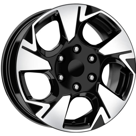 Kormetal 16 inç 6*130 ET50 Parlak Siyah Jant Takımı (J-5024)
