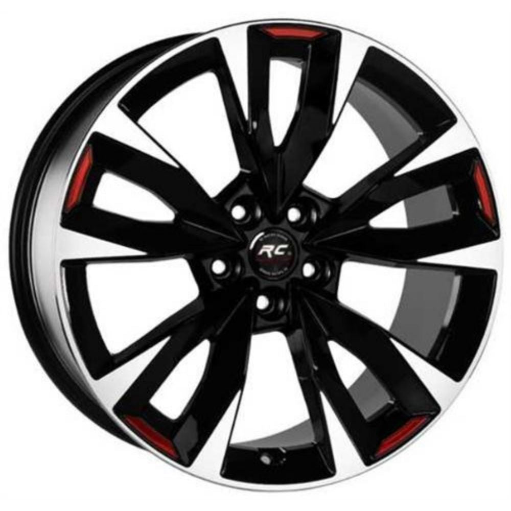 RC 19 inç 5*112 ET35 Siyah-Kırmızı Jant Takımı (J-4942)