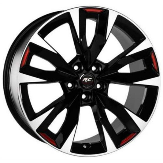 RC 19 inç 5*112 ET35 Siyah-Kırmızı Jant Takımı (J-4942)