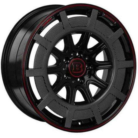 RC 19 inç 5*112 ET48 Siyah-Kırmızı Jant Takımı (J-5019)