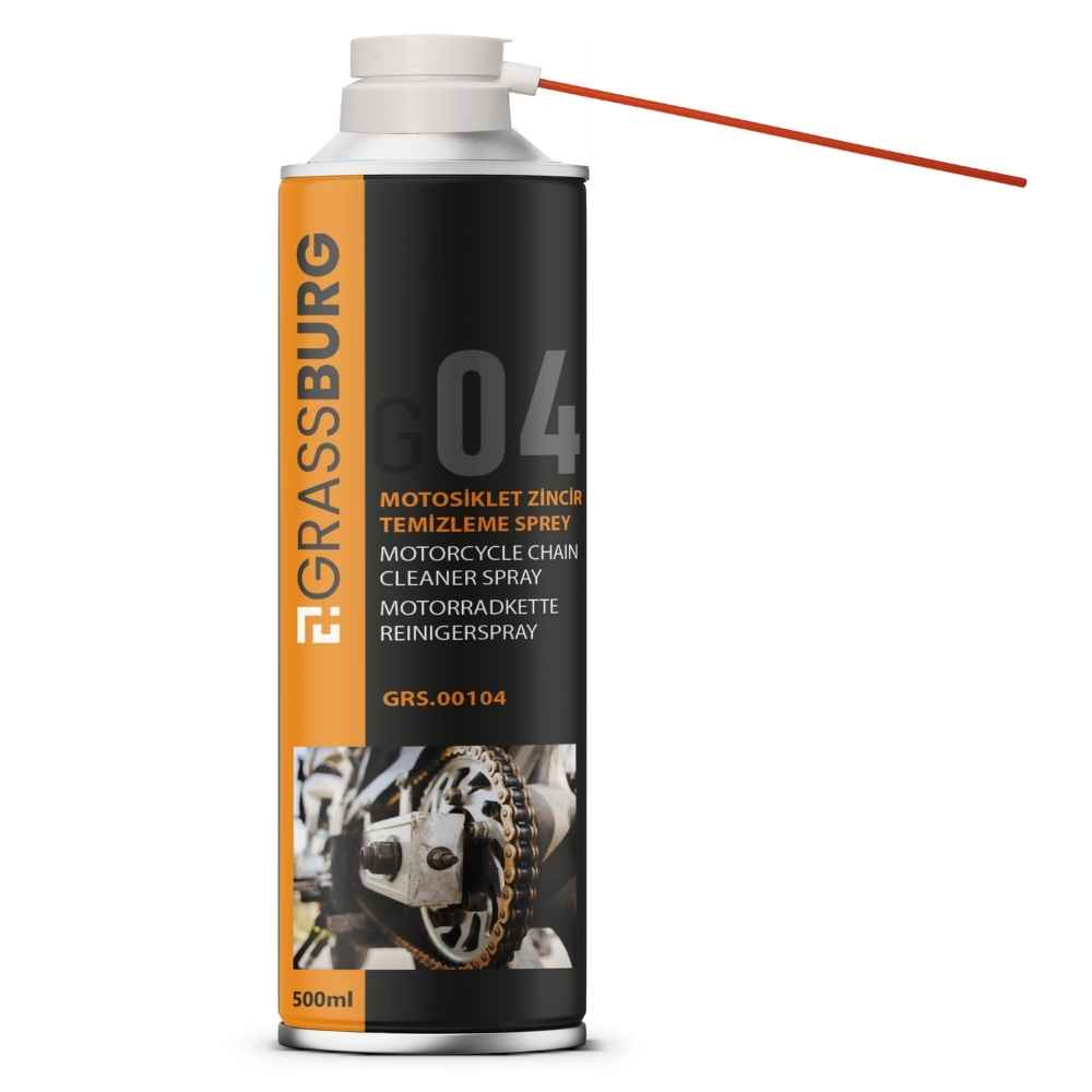 GrassBurg Motosiklet Zincir Temizleme Spreyi (500 Ml) - 00104